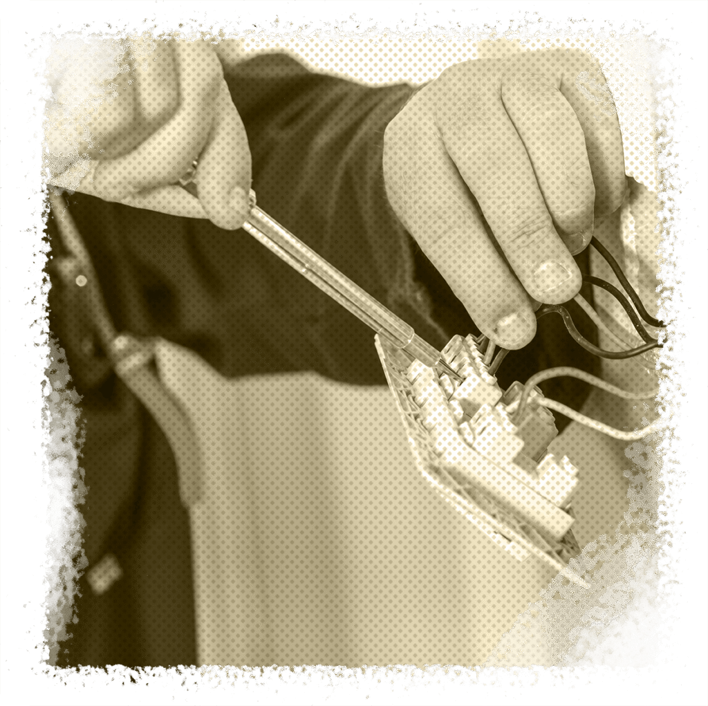Close up electrical repair