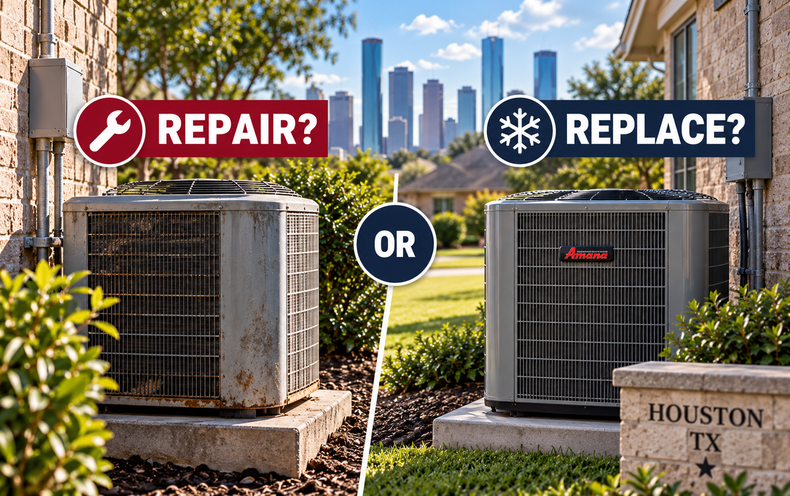 AC repair or replacement for Houston homeowners